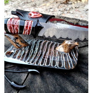 ЗЕМЛЯ ТА КРОВ ІІ ніж ручної роботи ПАВЛА ГОНЧАРЕНКА, сталь - CPM® REX® 121™, 68-69 HRC. Photo 2